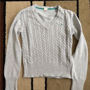 Old Navy Gray Cable Knit Sweater Timeless Design